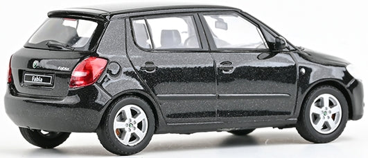 Skoda Fabia II 2006 Magic Black Metallic 1:43 Scale Diecast Car – Abrex