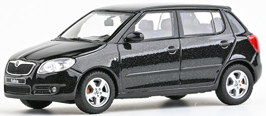 Skoda Fabia II 2006 Magic Black Metallic 1:43 Scale Diecast Car – Abrex