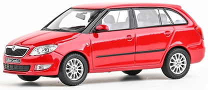 Skoda Fabia II FL Combi 2013 Corrida Red 1:43 Scale Diecast Car – Abrex