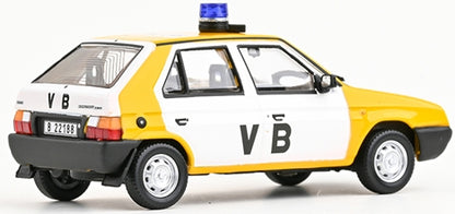 Skoda Favorit 136L 1988 Czechoslovak Communist Police 1:43 Scale Diecast Car – Abrex