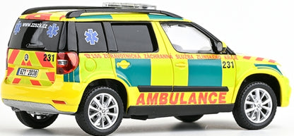 Skoda Yeti FL 2013 EMS Of Zlin Region 231 1:43 Scale Diecast Ambulance – Abrex
