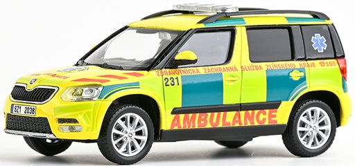 Skoda Yeti FL 2013 EMS Of Zlin Region 231 1:43 Scale Diecast Ambulance – Abrex