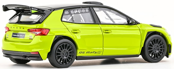 Skoda Fabia IV RS Rally2 2022 Mamba Green 1:43 Scale Diecast Car – Abrex