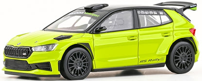 Skoda Fabia IV RS Rally2 2022 Mamba Green 1:43 Scale Diecast Car – Abrex