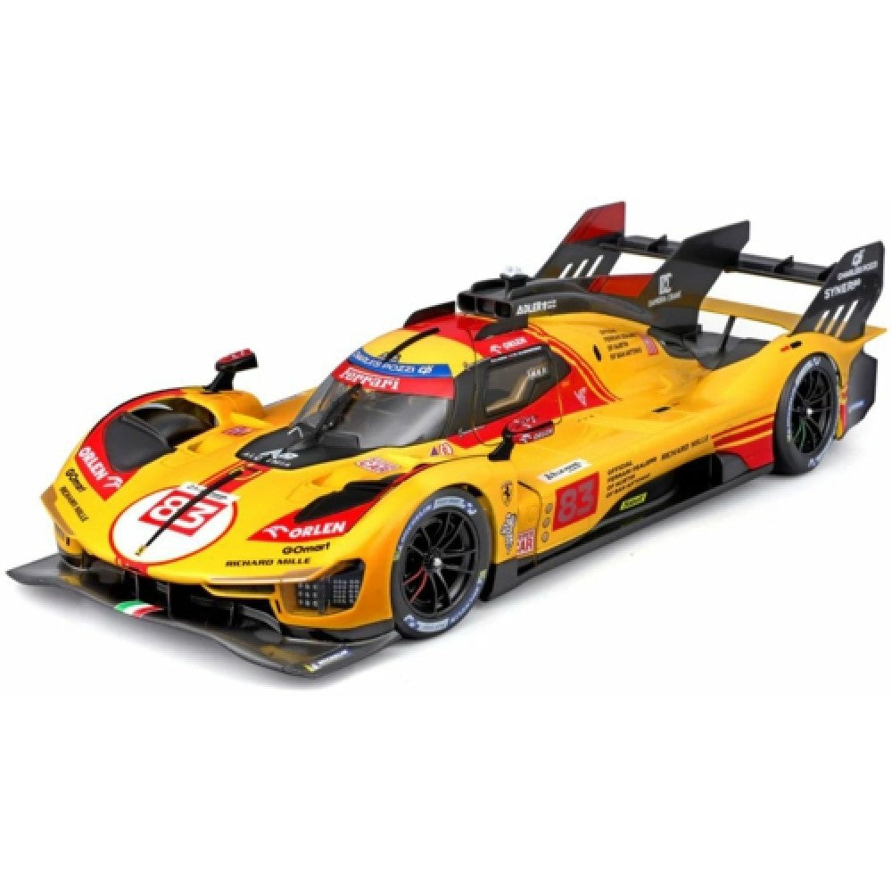 Ferrari 499P #83 Kubica/Shwartzman/Ye DNF Le Mans 24H 2024 1:43 Scale Bburago Diecast Model