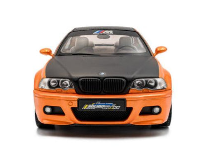 BMW E46 M3 Coupe Solido Works Orange 2000 1:18 Scale Solido Diecast Model Car