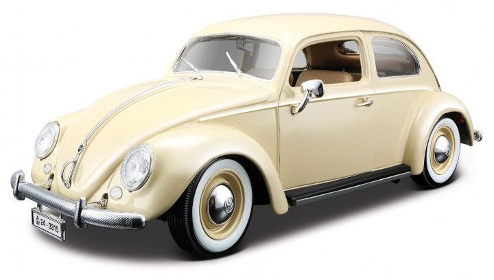 Volkswagen Beetle 1955 Beige 1:18 Scale Bburago Diecast Model Car