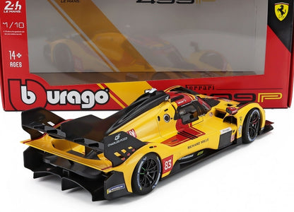 Ferrari 499P 3.0L Turbo V6 AF Corse 24h Le Mans 2025 Winner #83 Kubica/Hanson/Ye 1:18 Scale Diecast Model Car – Bburago
