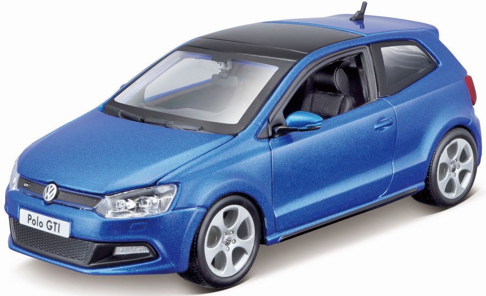 Volkswagen Polo GTi M5 Blue 1:24 Scale Diecast Model Car – Bburago