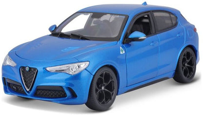 Alfa Romeo Stelvio Blue 1:24 Scale Bburago Diecast Model Car