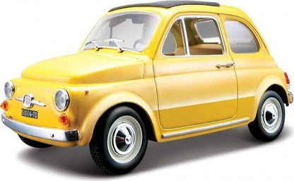 Fiat 500F 1965 Yellow 1:24 Scale Bburago Diecast Model Car