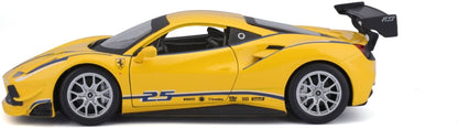 Ferrari 488 Challenge #25 Yellow 1:24 Scale Diecast Car – Bburago