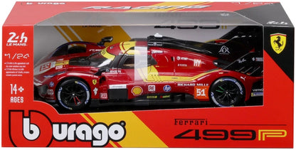 Ferrari Racing 499P AF Corse #51 Le Mans Hypercar 2025 1:24 Scale Diecast Car – Bburago