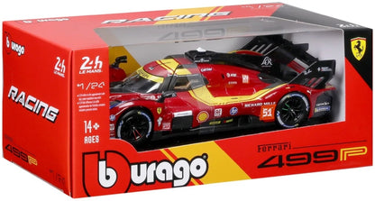 Ferrari Racing 499P AF Corse #51 Le Mans Hypercar 2025 1:24 Scale Diecast Car – Bburago