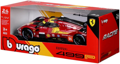 Ferrari Racing 499P AF Corse #51 Le Mans Hypercar 2025 1:24 Scale Diecast Car – Bburago