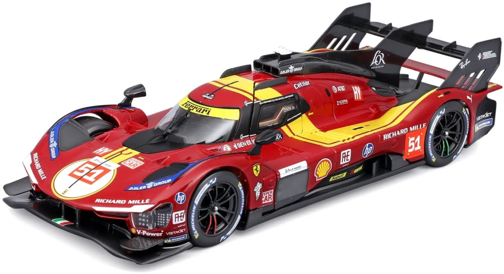 Ferrari Racing 499P AF Corse #51 Le Mans Hypercar 2025 1:24 Scale Diecast Car – Bburago
