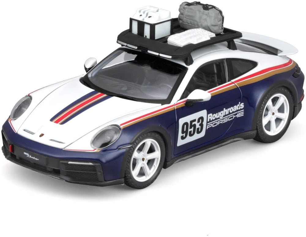Porsche 911 #953 Rallye Dakar 2023 Maquette de voiture à l'échelle 1:24