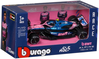 BWT Alpine A525 #43 F1 2025 Franco Colapinto 1:43 Scale Diecast Model Car – Bburago