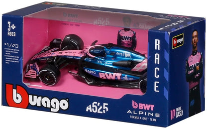 BWT Alpine A525 #10 F1 2025 Pierre Gasly 1:43 Scale Diecast Model Car – Bburago