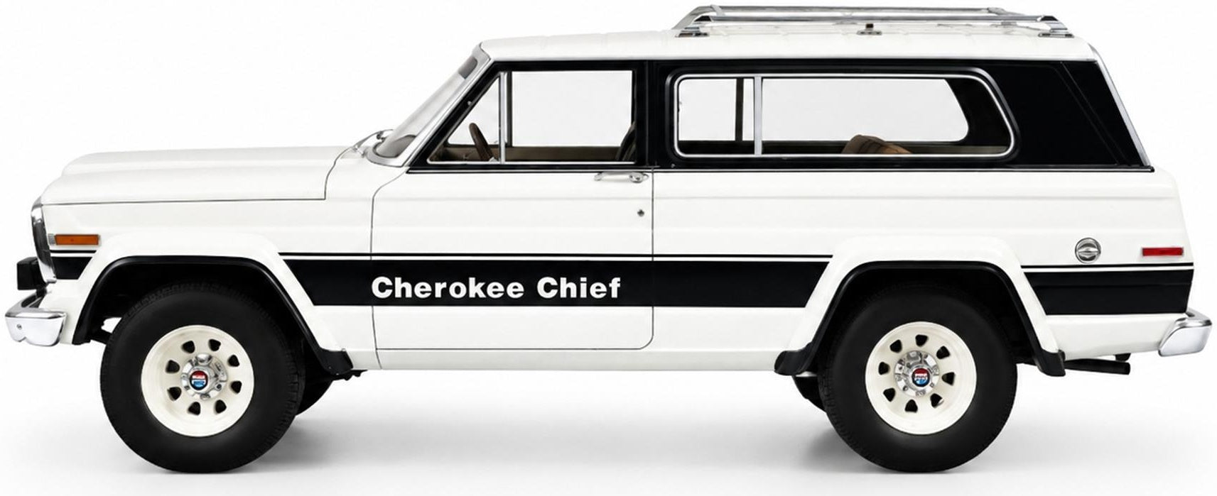 Jeep Cherokee Chief (SJ) White 1980-1983 1:18 Scale Resin Car – Cult