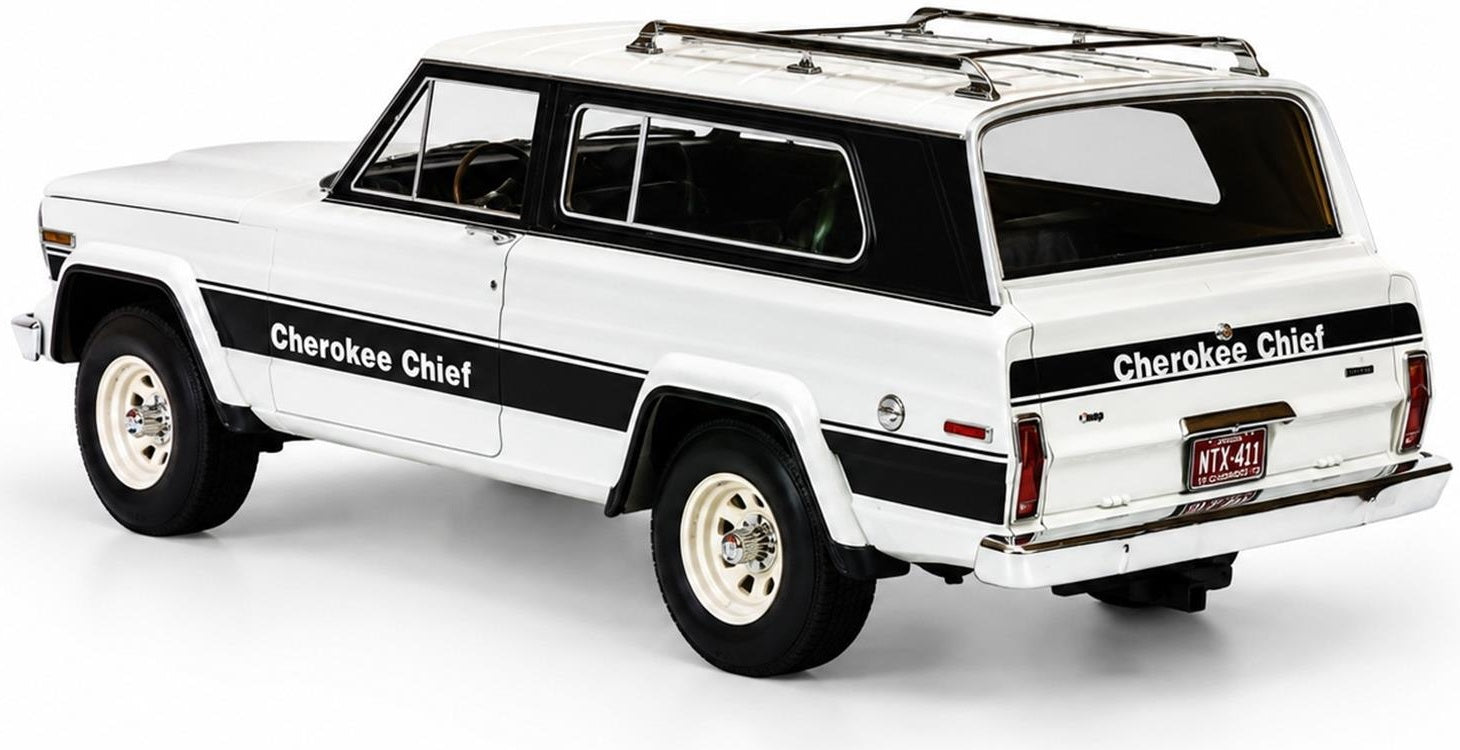 Jeep Cherokee Chief (SJ) White 1980-1983 1:18 Scale Resin Car – Cult