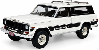 Jeep Cherokee Chief (SJ) White 1980-1983 1:18 Scale Resin Car – Cult