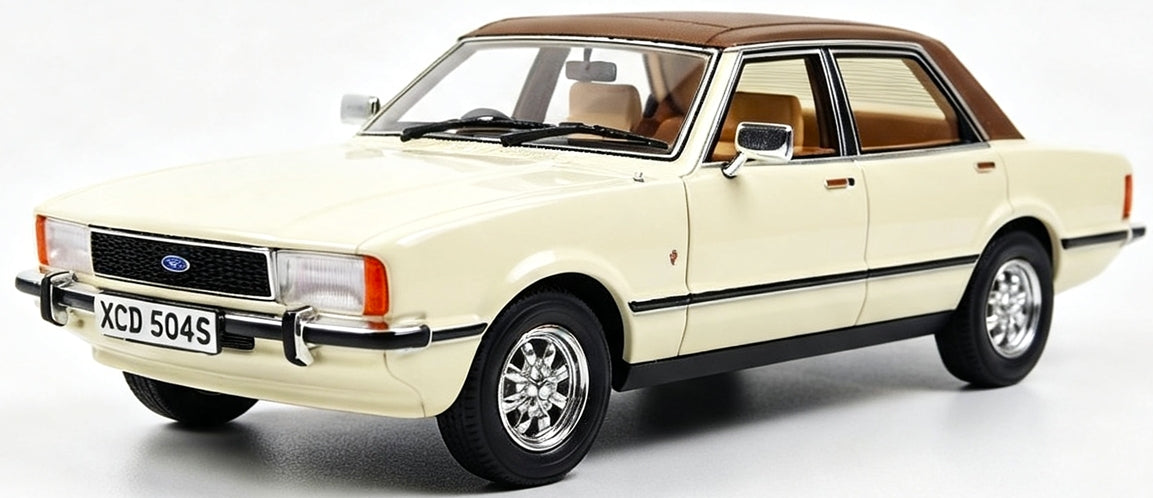 Ford Cortina Mk4 Diamond White RHD UK Special 100pcs Limited Edition 1:18 Scale Resin Car – Cult