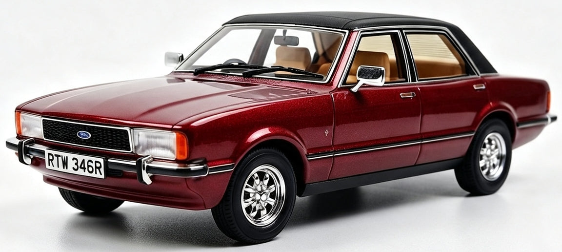 Ford Cortina Mk4 Jupiter Red RHD UK Special 100pcs Limited Edition 1:18 Scale Resin Car – Cult