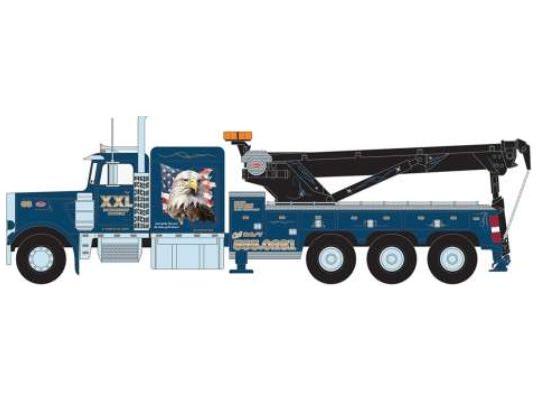 Peterbilt 359 Wrecker Blue w/Eagle 1980 1:43 Scale Diecast Truck – IXO