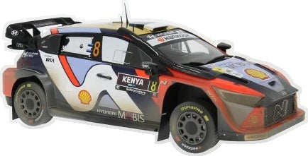 Hyundai i20 N Rally1 #8 Safari Rallye Kenya 2025 O.Tanak/M.Jarveoja 1:18 Scale Diecast Car – IXO