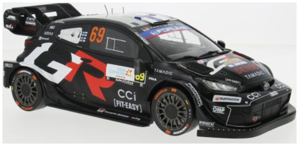 Toyota GR Yaris Rally1 Rally Islas Canaris 2025 #69 Rovanpera/Halttunen 1:18 Scale Diecast Model Car – IXO