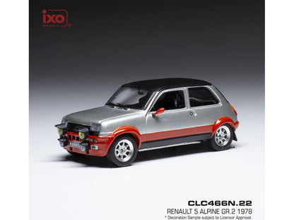 Renault 5 Alpine Gr. 2 Silver 1978 1:43 Scale Diecast Car – IXO