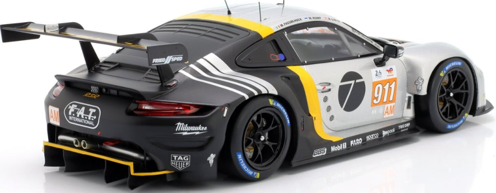 Porsche 911 RSR-19 Proton Competition #911 24h Le Mans 2023 Fassbender/Lietz/Rump 1:18 Scale Diecast Car – IXO