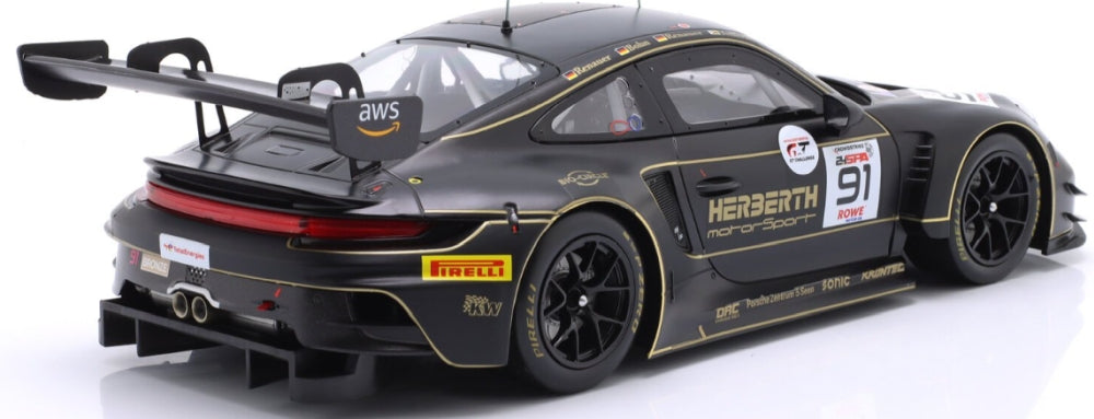 Porsche 911 GT3 R (992) Herberth Motorsport #91 24h Spa 2025 Bohn/Jefferies/Renauer 1:18 Scale Diecast Car – IXO