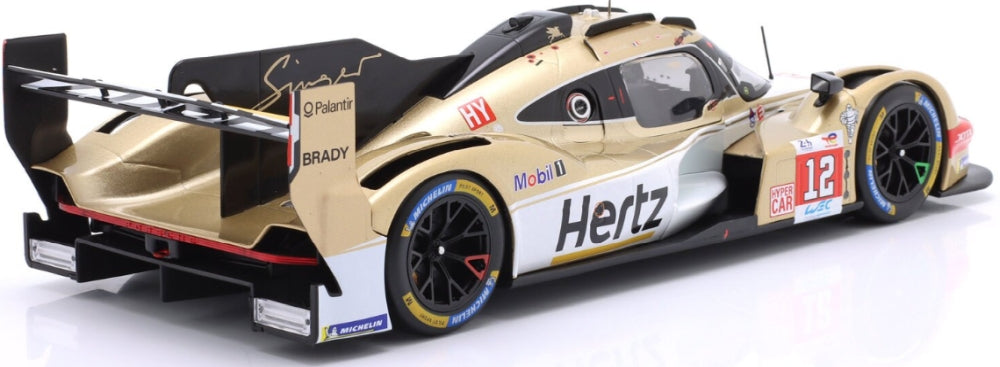 Porsche 963 #12 Hertz Team Jota 8th 24h Le Mans 2024 Stevens/Nato/Ilott 1:18 Scale Diecast Car – IXO