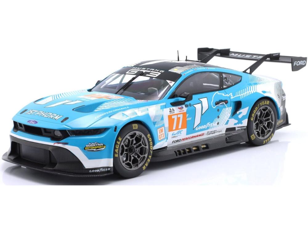 Ford Mustang GT3 Proton Competition 24h Le Mans 2024 #77 Barker/Hardwick/Robicho Modèle réduit en die-cast à l'échelle 1:18 – IXO