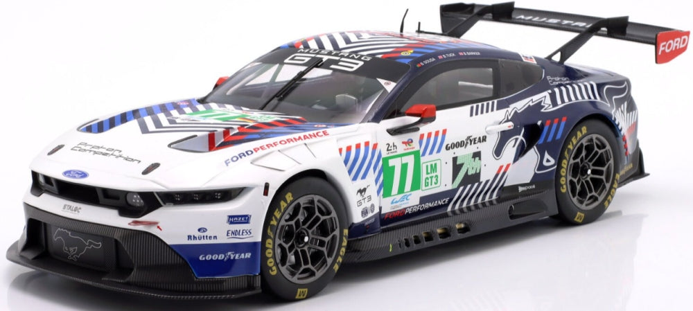 Ford Mustang GT3 Proton Competition #77 24h Le Mans 2025 Barker/Sousa/Tuck 1:18 Scale Diecast Car – IXO