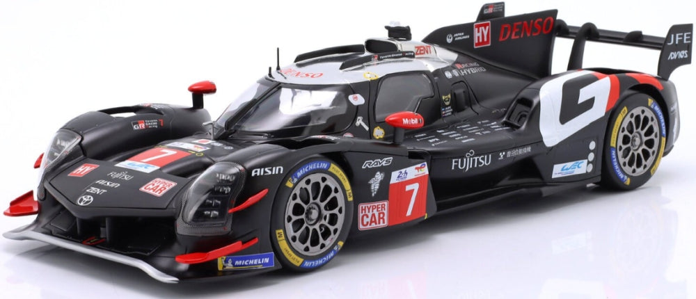 Toyota GR010 Hybrid Gazoo Racing 24h Le Mans 2024 2nd #7 Lopez/Kobayashi/de Vries 1:18 Scale Diecast Model Car – IXO