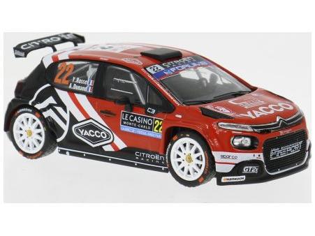 Citroen C3 Rally2 WRC Rally Monte Carlo 2025 #22 Y.Rossel/A.Dunand 1:43 Scale IXO Diecast Model Car