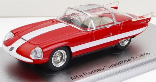 Alfa Romeo - 6C 3000 Superflow I 1956 Pininfarina - Red / White - 400pcs Ltd 1:43 Scale Kess Resin Model