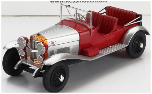 Alfa Romeo RL Super Sport Red/Silver 4 Seat No Covered Seat 1927 1:43 Scale Kess Resin Model