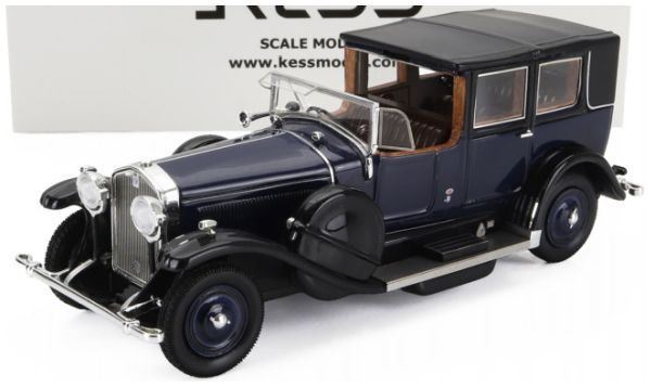 Isotta Fraschini Tipo 8A Landaulet Sala Semi Convertible Open 1924 Blue 1:43 Scale Kess Resin Model