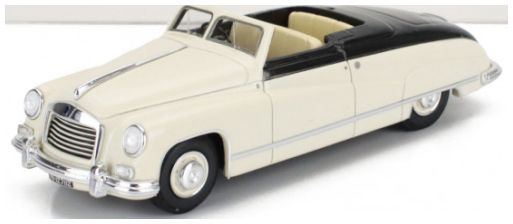 Isotta Fraschini 8C Light White/Black Monterosa Boneschi Cabriolet Open 1948 1:43 Scale Kess Resin Model