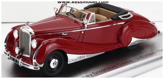 Bentley MKVI Franay Red snB26BH Drophead Coupe Cabrio Open 1947 1:43 Scale Kess Resin Model