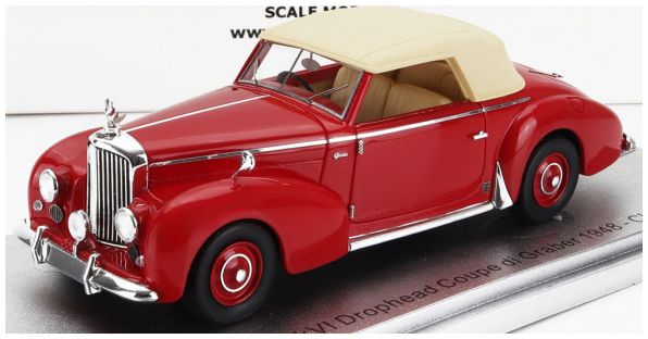 Bentley MKVI Red/Cream Drophead Coupe Graber Cabrio Closed 1948 1:43 Scale Kess Resin Model