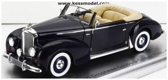 Bentley MKVI Blue Drophead Coupe Graber Cabrio Open 1948 1:43 Scale Kess Resin Model
