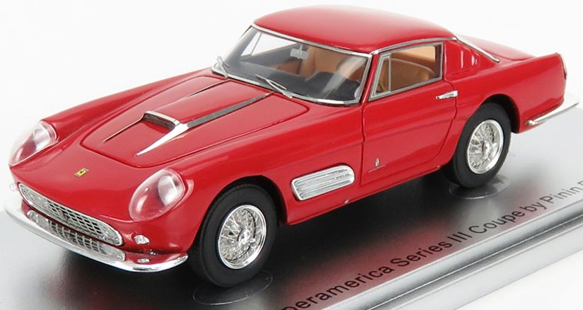 Ferrari 410 Superamerica  - Red Series III Coupe by Pininfarina 1958 1:43 Scale Kess Resin Model