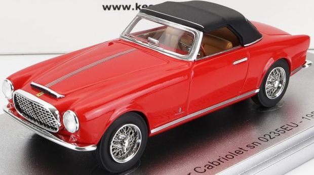 Ferrari 212 Inter sn0235EU Red/Black Roof Cabriolet Top Up 1952 1:43 Scale Kess Resin Model