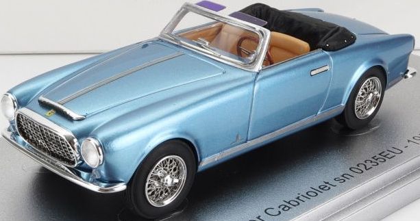Ferrari 212 Inter sn0235EU Blue Cabriolet Top Down 1952 1:43 Scale Kess Resin Model
