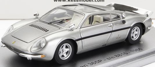 Ferrari 365P Berlinetta Speciale 3 Seats 1966 Personal Car Gianni Agnelli Silver 1:43 Scale Kess Resin Model
